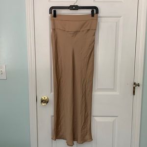 Free People Normani Bias Skirt Gold Size 2